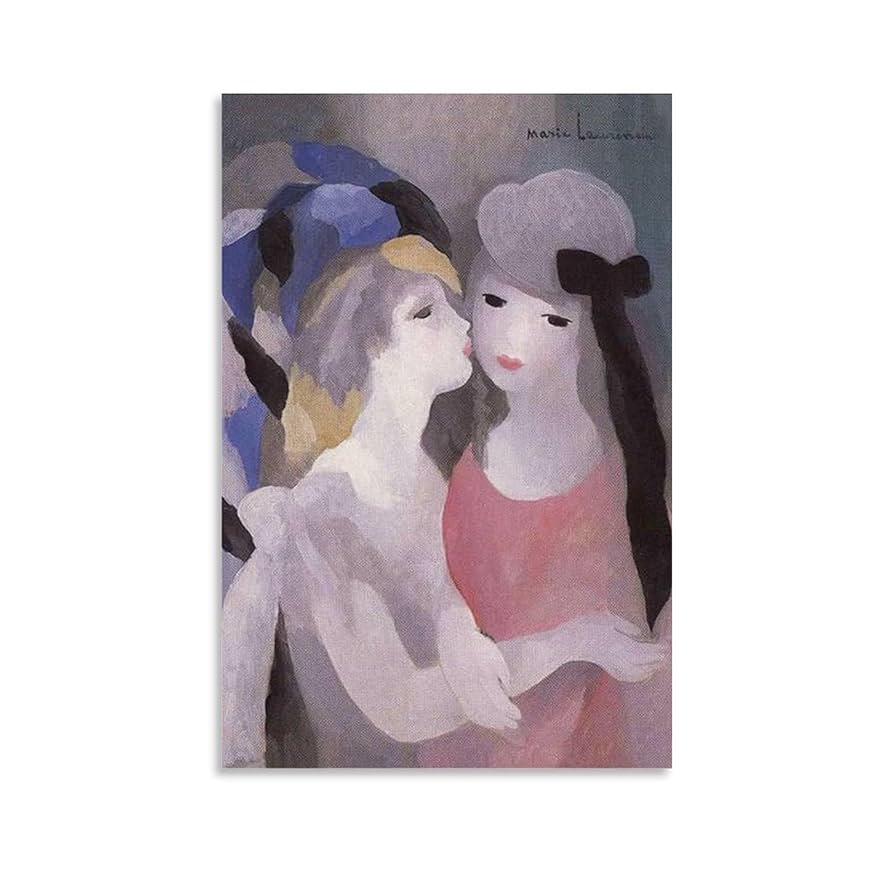 Amazon.co.jp: マリーローランサン《キス》油絵 有名な絵画